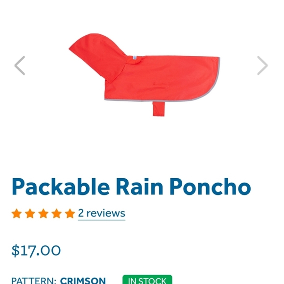 Dog Rain Poncho rain jacket size large new! Anchor style - Picture 3 of 4